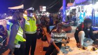 Ditlantas Polda Banten saat himbau masyarakat untuk tetap laksanakan Physical Distancing