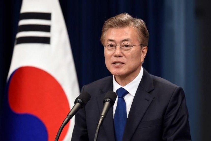 Presiden Korea Selatan (Korsel) Moon Jae-in.