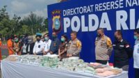 Pemusnahan Barang Bukti oleh Dirnarkoba Polda Riau