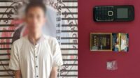 Pelaku pengedar narkotika jenis sabu yang berhasil diamankan Satresnarkoba Polres Tulang Bawang