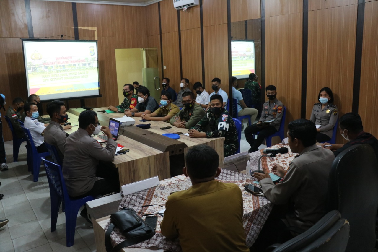 Polres Tulang Bawang Gelar Rakor Jelang Operasi Ketupat Krakatau 2021, Ini Hasilnya