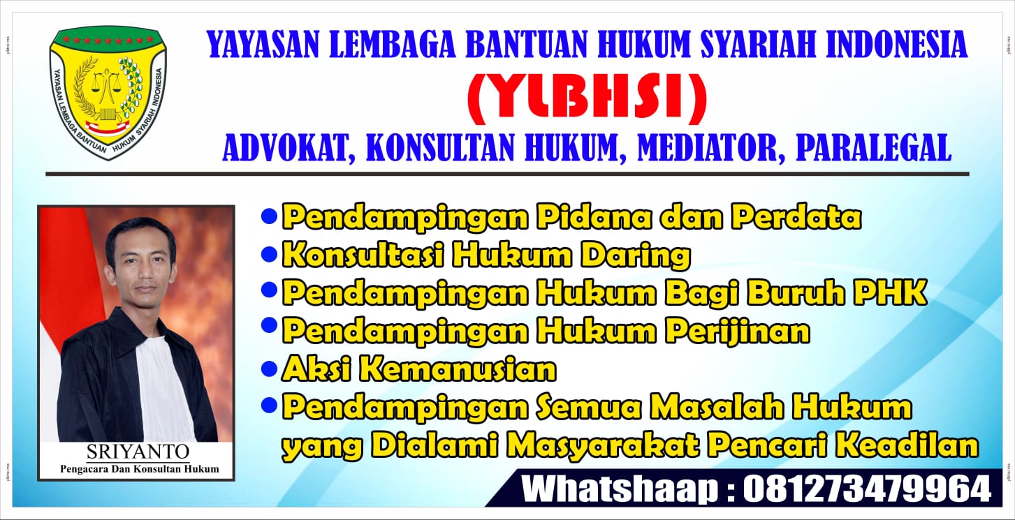Dewan Pembina YLBHSI, Sriyanto.,S.Sy.,M.Ag