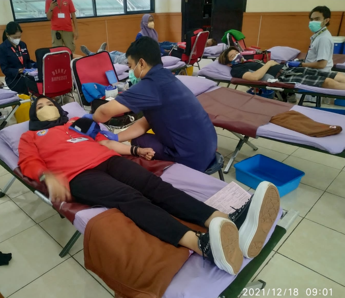 Donor Darah di Gedung Lapangan Tembak Kopassus, Cijantung Jakarta Timur