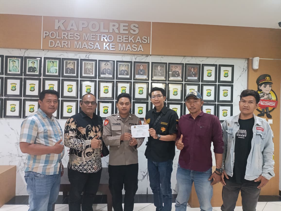 Ketua KIM Bersama Ketua DPD AWIBB JABAR dan Ketum LSM Ganas Laporkan Oknum Ketua Karang Taruna Ke Polres Metro Bekasi